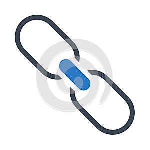 Hyperlink vector glyph color icon