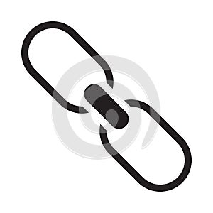 Hyperlink vector glyph flat icon