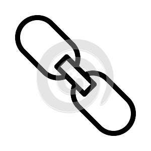 Hyperlink vector thin line icon