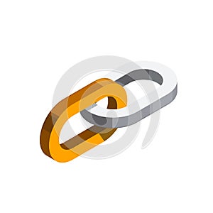 Hyperlink web isometric icon photo