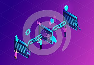 Hyperlinks Between Websites - Inbound and Outbound Links - Concept photo