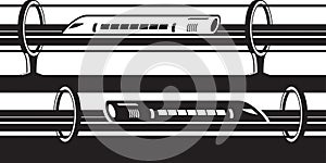 Hyperloop overground and underground trains