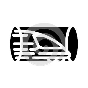 hyperloop railway glyph icon vector illustration