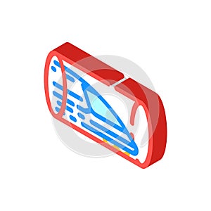 hyperloop railway isometric icon vector illustration