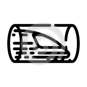 hyperloop railway line icon vector illustration