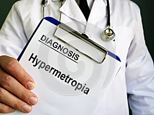 Hypermetropia or longsightedness diagnosis