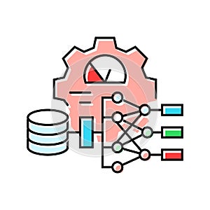 hyperparameter tuning machine learning color icon vector illustration