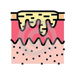 hyperpigmentation acne scar color icon vector illustration photo