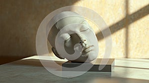 hyperrealism head on table