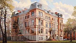 Hyperrealism Of A Nobleman\'s Condominium In Pre-1917 Russia photo