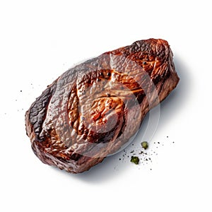 Hyperrealism Photography Of Steak De Choclo On Isolated White Background