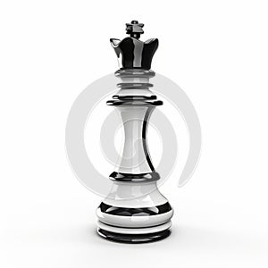 Hyperrealistic Black And White Chess King: A Symbol Of Precision And Empowerment