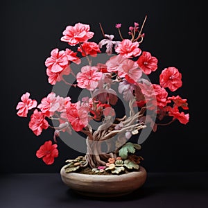 Pelargónie sochařství tradiční japonec umění techniky 