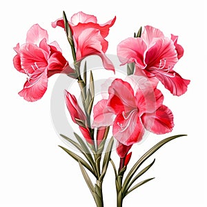 Hyperrealistic Gladiolus Flowers Illustration With Religious Symbolism