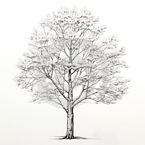 Hyperrealistic Hand Drawing Of A Beech Tree By Son