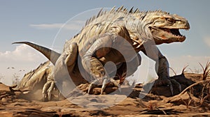 Hyperrealistic Image Of Plesiosuchus With Scorpion Tail In Unreal Engine