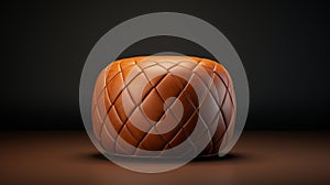 Hyperrealistic Leather Weave Pouf Design With Octane Render