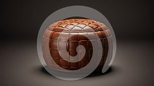 Hyperrealistic Leather Weave Pouf Design With Octane Render