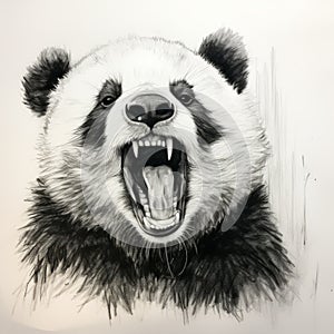 Hyperrealistic Panda Bear Yelling: Commission For Frostpunk