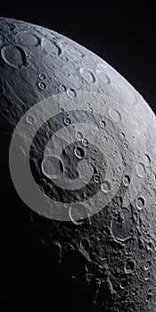 Hyperrealistic Precision: Close-up Of The Moon\'s Surface