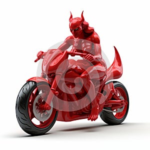 El diablo motocicleta simbólico superhéroe arte 
