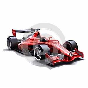 Hyperrealistic Red Race Car Illustration With Vibrant Colors photo
