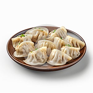 Hyperrealistic Rendering Of Dumplings On White Background