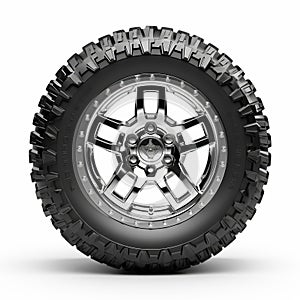 Hyperrealistic Sculpture: Cvt Dr Dft Mud Dr 4x4 Tire And Rim