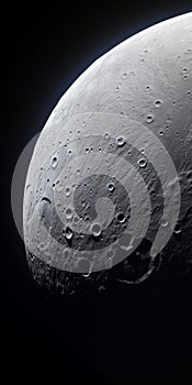 Hyperrealistic View Of The Moon From Nasa With Elaborate Spacecrafts
