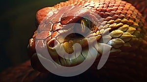 Hyperrealistic Vray Tracing Portrait: Dragon\'s Snake Head