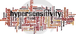Hypersensitivity word cloud