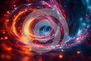 Hyperspace Vortex - Lightspeed Colors Merge. Concept Space Exploration, Cosmic Phenomenon, Light