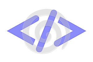 Hypertext Markup Language HTML code angle bracket icon for apps and website