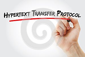 Hypertext Transfer Protocol text with marker photo