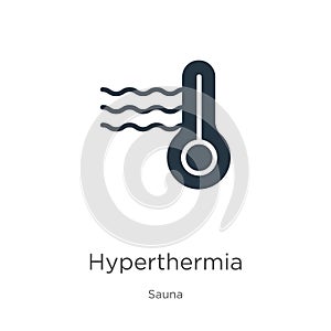 Hyperthermia icon vector. Trendy flat hyperthermia icon from sauna collection isolated on white background. Vector illustration