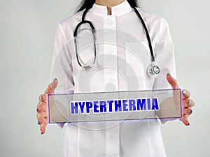 HYPERTHERMIA inscription on the page