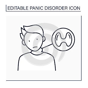 Hyperthyroidism line icon