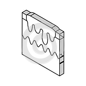 hypertrophic acne scar isometric icon vector illustration