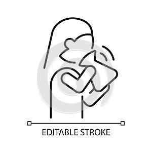 Hyperventilation linear icon