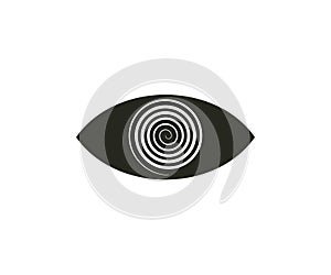 Hypnosis, eye, spiral icon. Vector illustration.