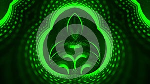 Hypnosis glow green Kaleidoscope Patterns Animaion background