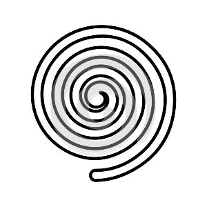 Hypnosis, spiral, inculcation, suggestion, vortex, whirlpool outline icon. Line art design. photo