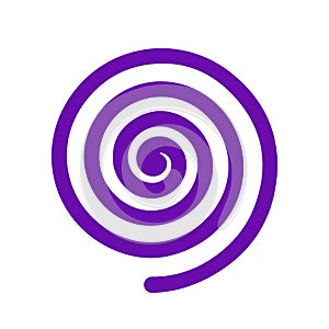 Hypnosis, spiral, inculcation, suggestion, vortex, whirlpool icon. Simple violet vector design. photo