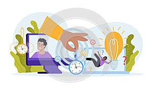 Hypnosis Therapy Flat Composition