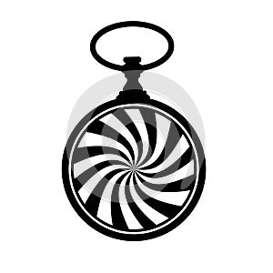 Hypnosis tool black and white silhouette