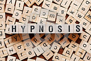 Hypnosis word concept photo