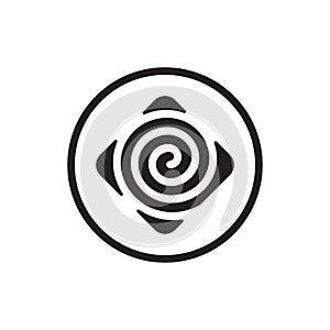 Hypnotheraphy logo design, abstract swirl logo, psychology logo icon - Vector