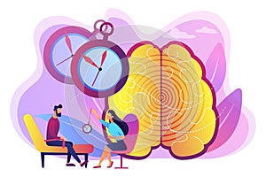 Hypnosis practice concept vector illustration