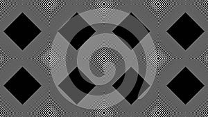 Hypnotic abstract animation. Black and white