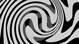 Hypnotic abstract animation. Black and white